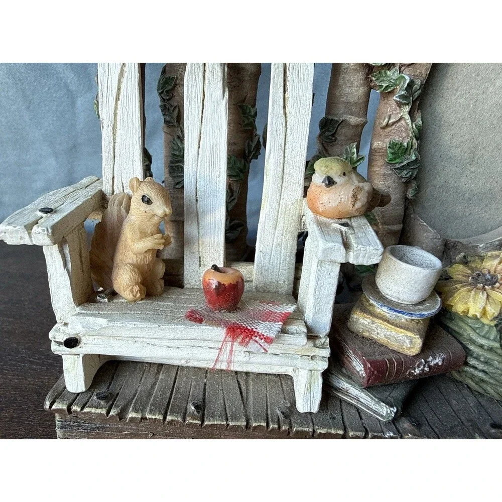 Dezine Country Garden 3D Photo Picture Frame Sunflower Birds 5.5” Tall
